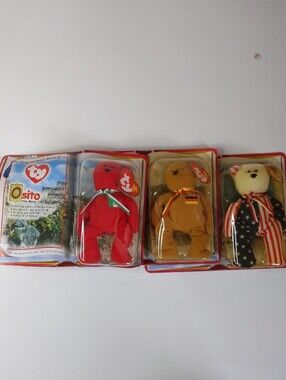 McDonald's Ty International II Bears Complete Set Of 3